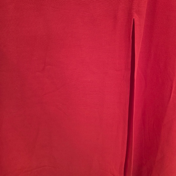 NWT Eileen Fisher M Red Maxi dress sleeveless slit summer wedding quest luxury - Picture 5 of 12
